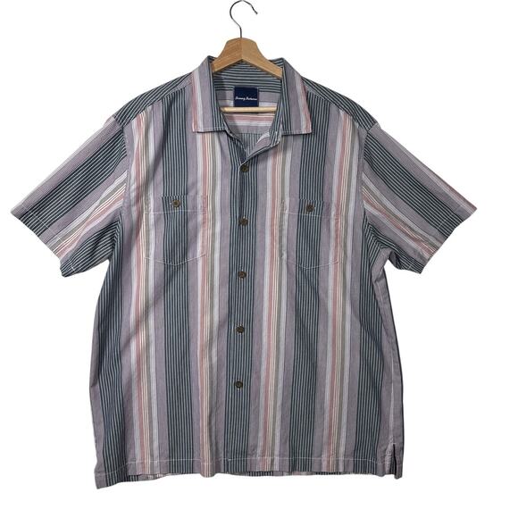 Tommy Bahama Other - Tommy Bahama Island Zone Silk Blend Short Sleeve Button Up Casual Shirt Sz XL
